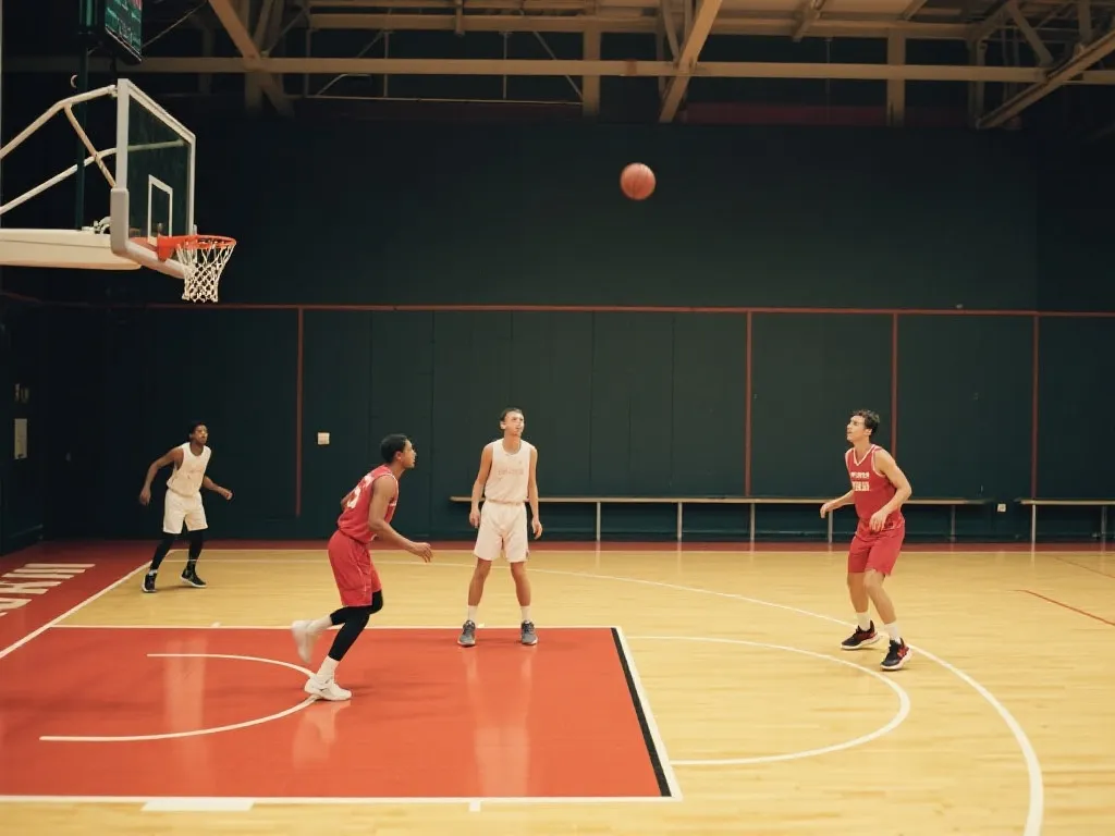 篮球运动员在比赛中